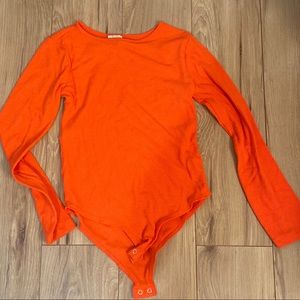 Orange bodysuit long sleeved